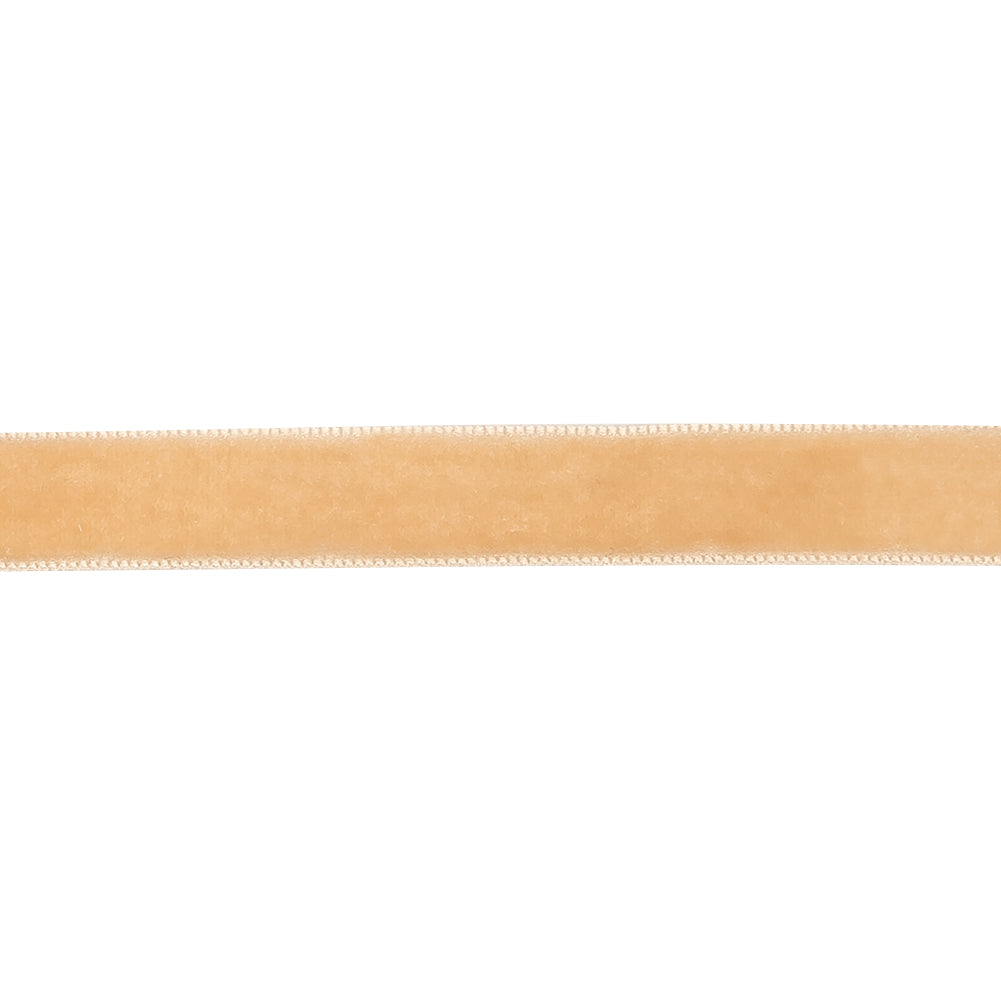 Desert Dust Single Face Velvet Ribbon - 0.5" Detail