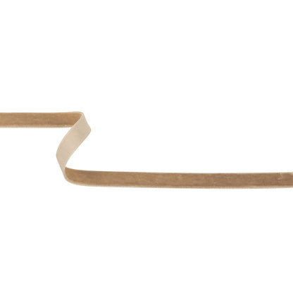 Nougat Single Face Velvet Ribbon - 0.5"
