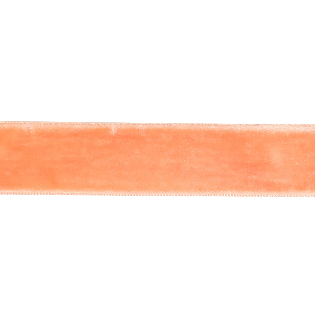 Coral Sands Single Face Velvet Ribbon - 0.75" Detail