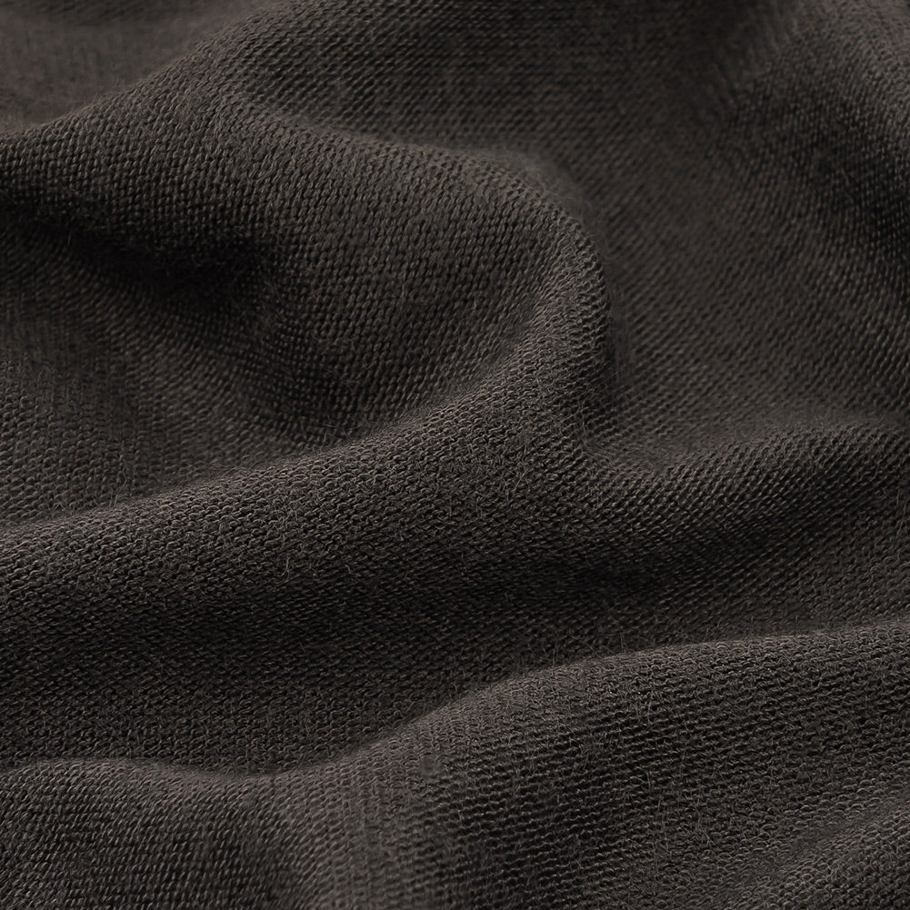 Burnt Charcoal Stretch Rayon Jersey Detail