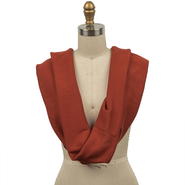 Cotton Tubular 1x1 Rib Knit - Red Ochre