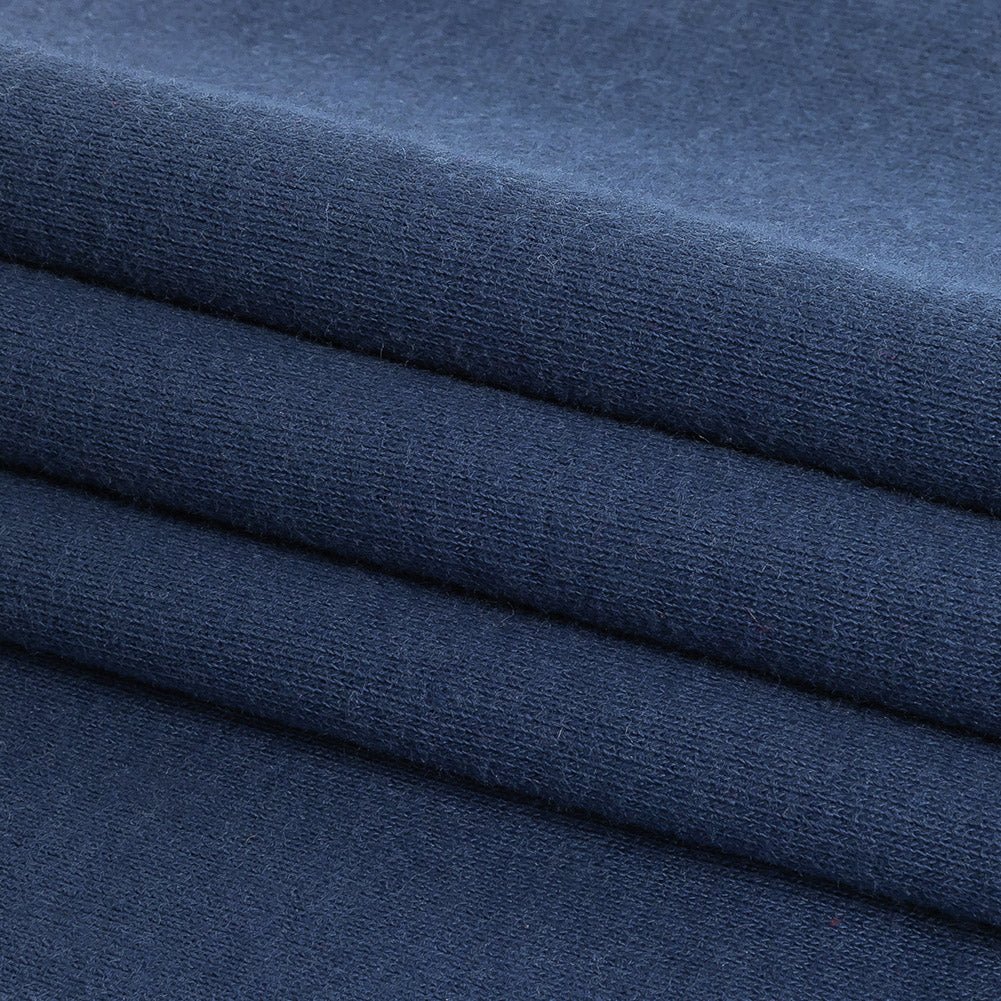 Cotton Tubular 1x1 Rib Knit - Sargasso Sea Blue Folded