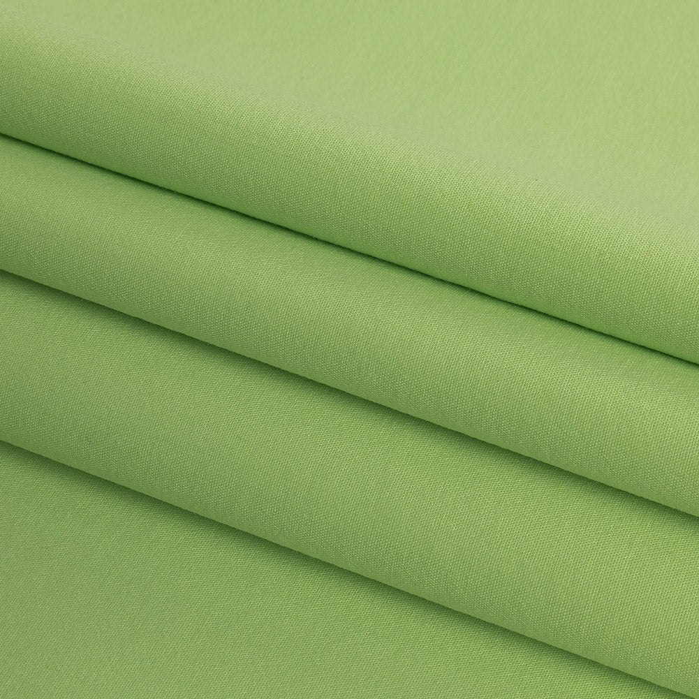 Apple Green Stretch Cotton Double Cloth Folded