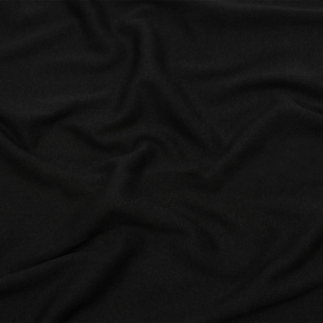 Faded Black Cotton Tubular 1x1 Rib Knit
