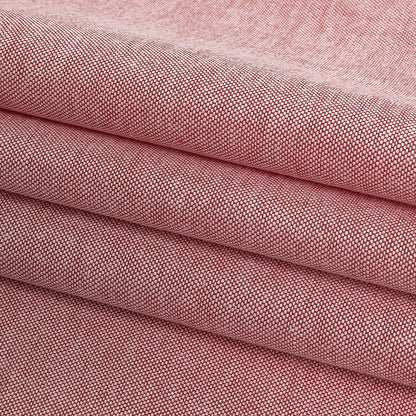 Red and White Yarn Dyed Cotton Shirting Folded