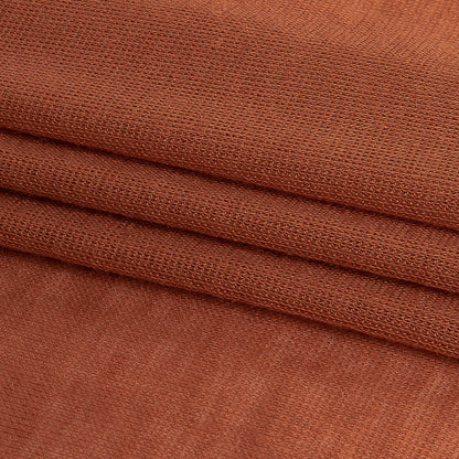 Italian Autumn Leaf Lightweight Rayon Rib Knit Folded