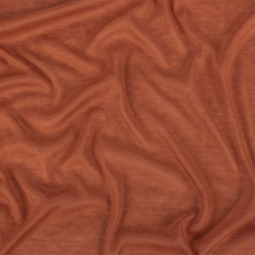 Italian Autumn Leaf Lightweight Rayon Rib Knit