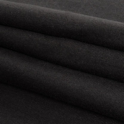 Black Tubular Cotton Jersey Folded