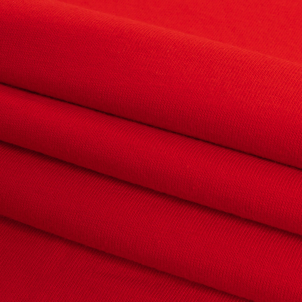 Tubular Cotton Jersey - True Red Folded