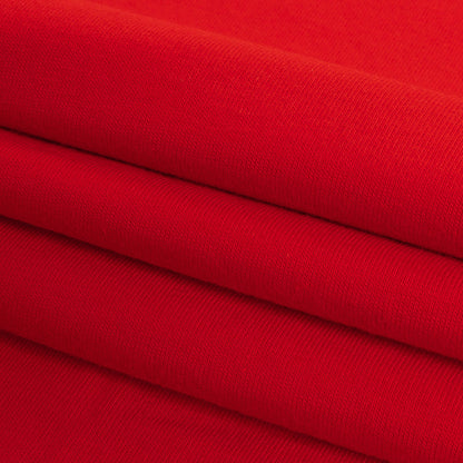Tubular Cotton Jersey - True Red Folded