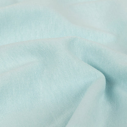 Pastel Blue Tubular Cotton Jersey Detail