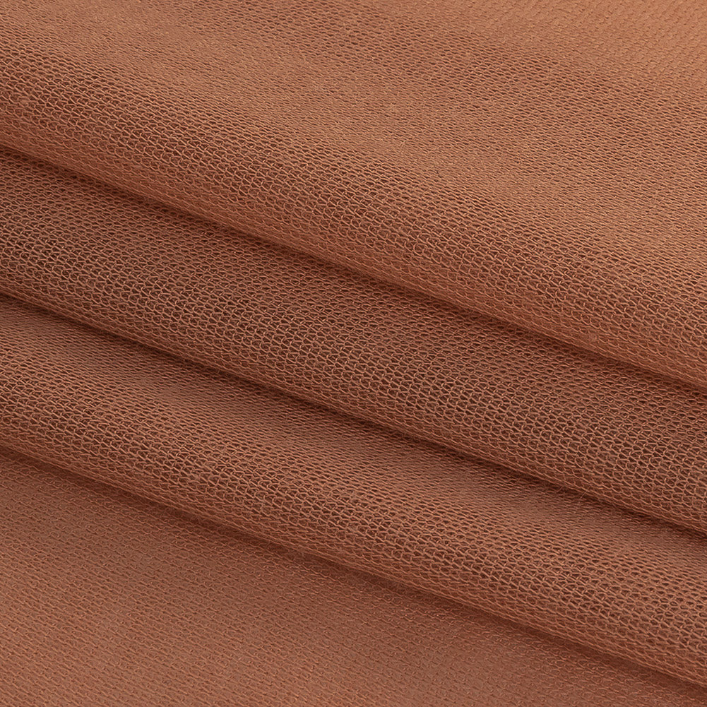 Italian Sandstone Lightweight Cotton Rib Knit Folded