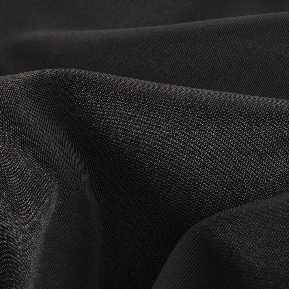 Black Polyester Tricot Detail