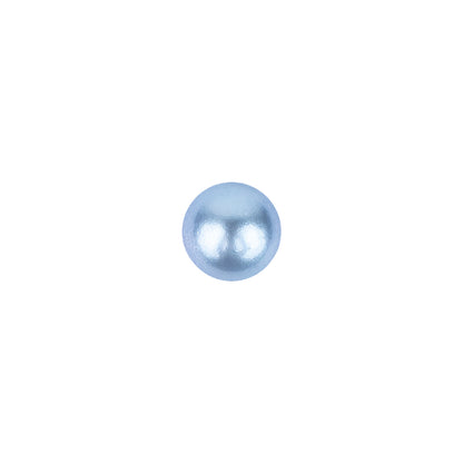 Pearlized Periwinkle Shiny Dome Shaped Shank Back Button - 12L/7.5mm