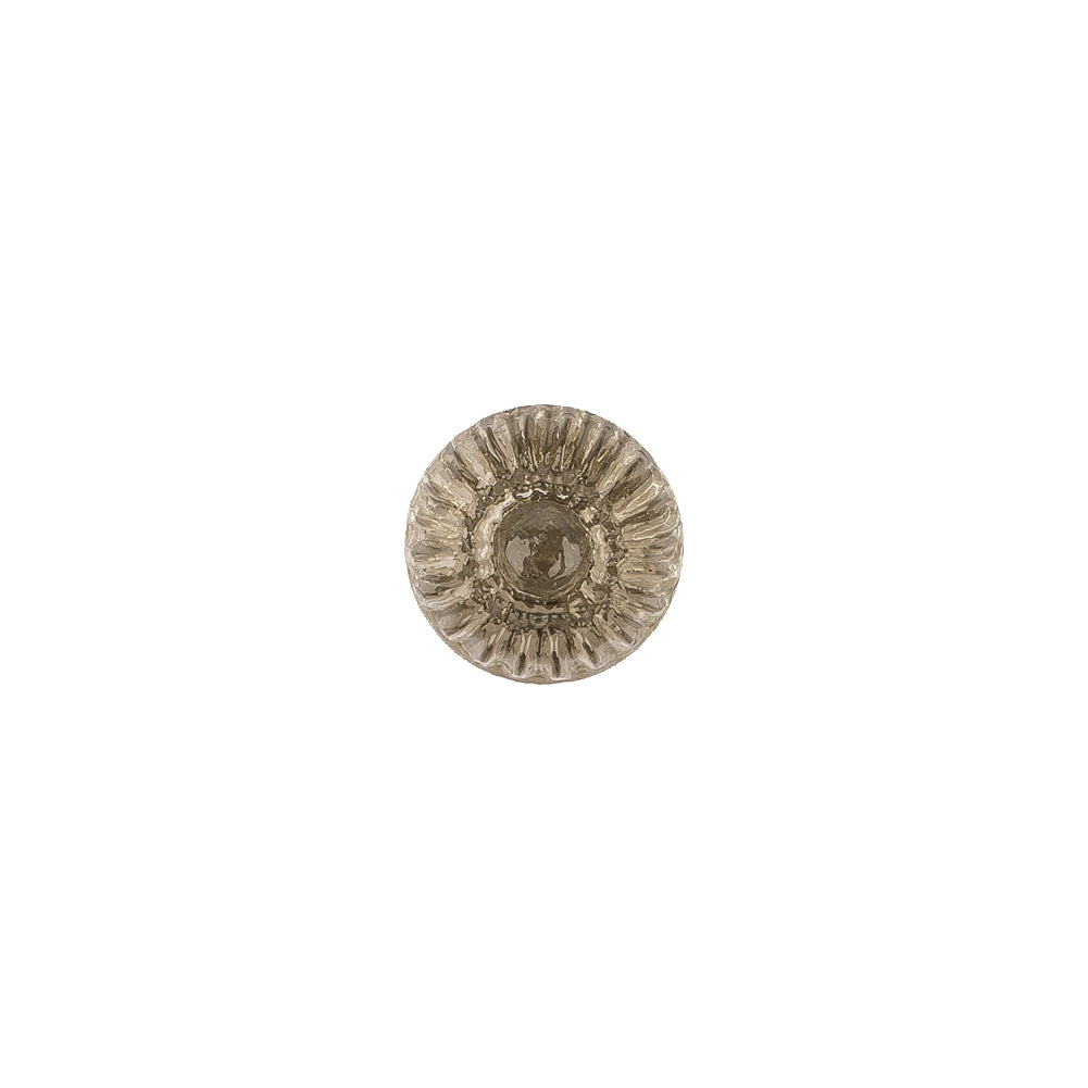Translucent Citrine Abstract Radiating Shank Back Glass Button - 16L/10mm