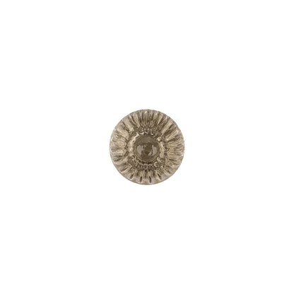Translucent Citrine Abstract Radiating Shank Back Glass Button - 16L/10mm