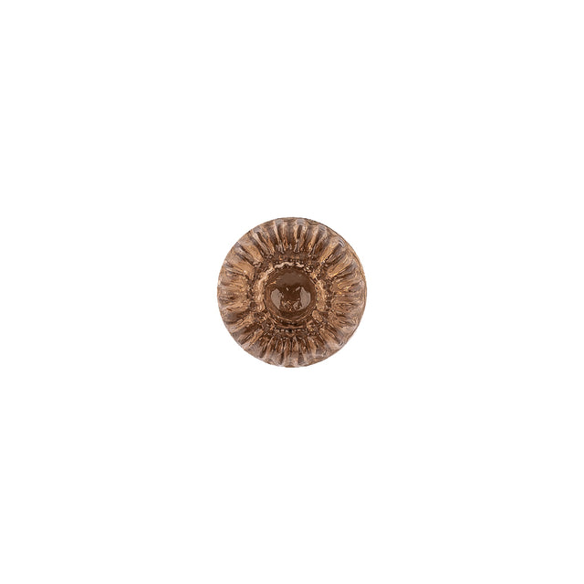 Translucent Golden Shadow Abstract Radiating Shank Back Glass Button - 16L/10mm