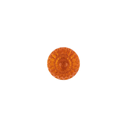Translucent Vibrant Orange Abstract Radiating Shank Back Glass Button - 16L/10mm