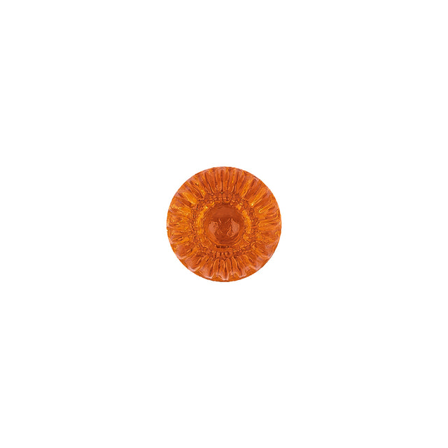 Translucent Vibrant Orange Abstract Radiating Shank Back Glass Button - 16L/10mm