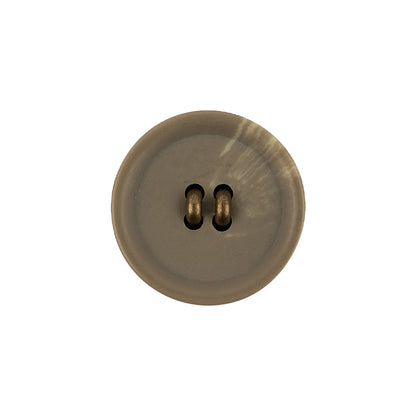 Matte Camo and Brass Shallow Plate Plastic and Metal Shank Back Button - 32L/20mm
