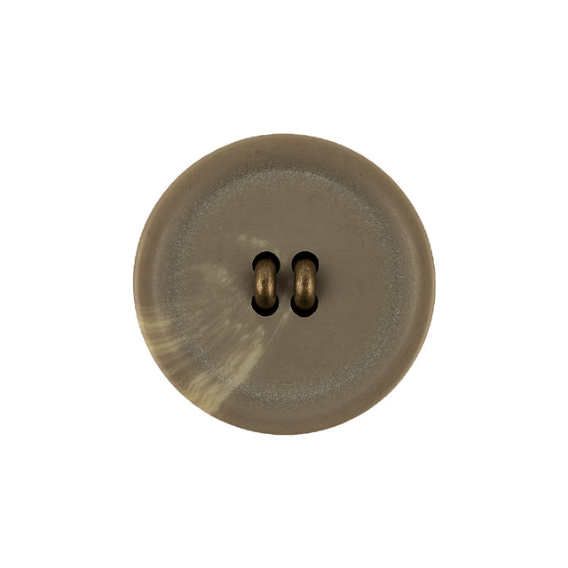 Matte Camo and Brass Shallow Plate Plastic and Metal Shank Back Button - 36L/23mm