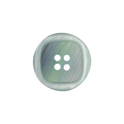 Mint and Purple Rounded Square 4-Hole Plastic Button - 32L/20mm