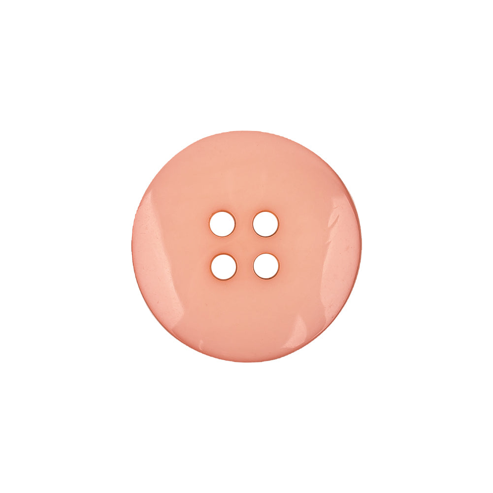 Shiny Peach Shallow Plate 4-Hole Plastic Suit Button - 32L/20mm Detail