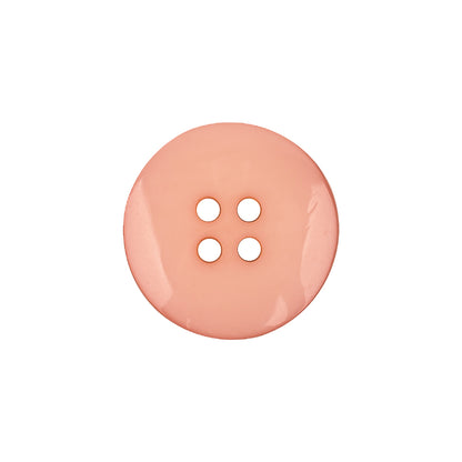 Shiny Peach Shallow Plate 4-Hole Plastic Suit Button - 32L/20mm Detail