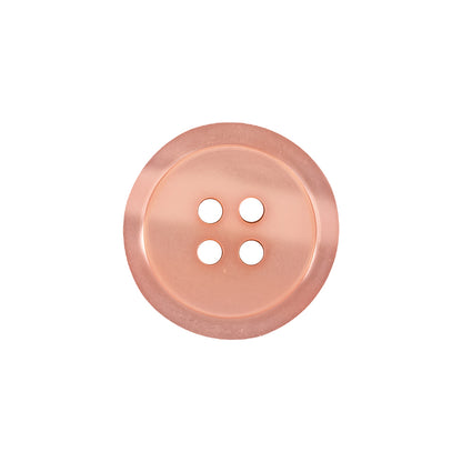 Shiny Peach Shallow Plate 4-Hole Plastic Suit Button - 32L/20mm
