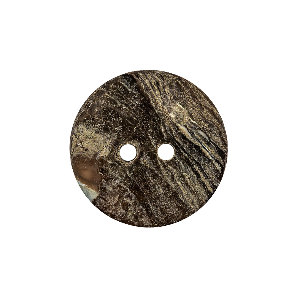 Smoke Iridescent 2-Hole Natural Shell Button - 36L/23mm Detail
