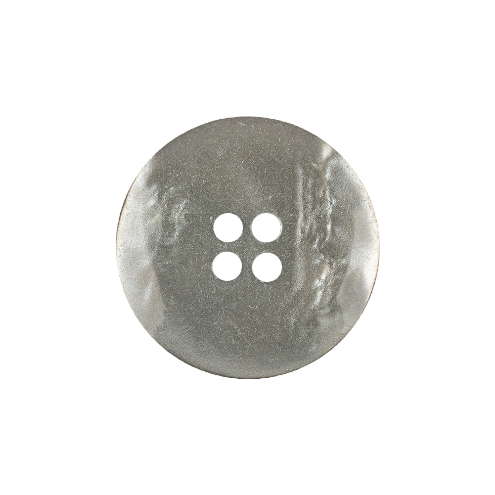 Translucent Neutral Gray and Wren Swirls 4-Hole Tiny Mound Plastic Button - 36L/23mm Detail