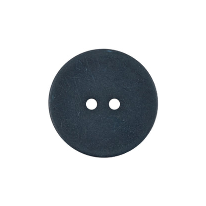 Dark Teal Blue Matte Low Convex 2-Hole Plastic Button - 36L/23mm