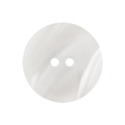 Italian White and Translucent Swirl 2-Hole Shallow Plate Coat Button - 40L/25.5mm Detail