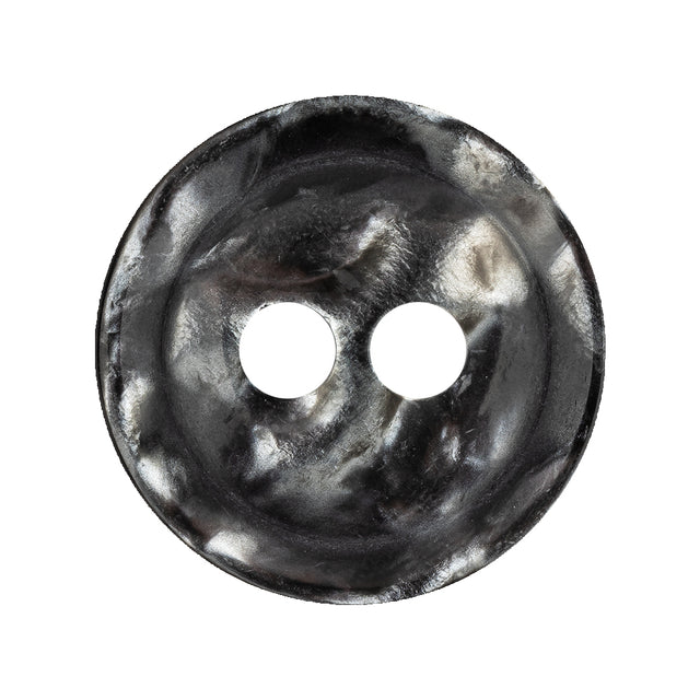 Italian Thunder Storm Gray Tiny Mound 2-Hole Plastic Blazer Button - 44L/28mm