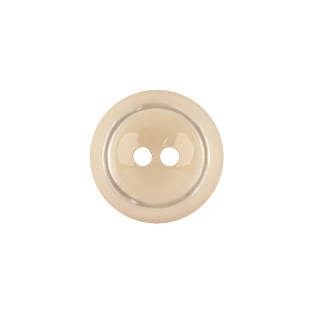 Italian White Asparagus with Translucent Rim 2-Hole Inkwell Button - 28L/18mm