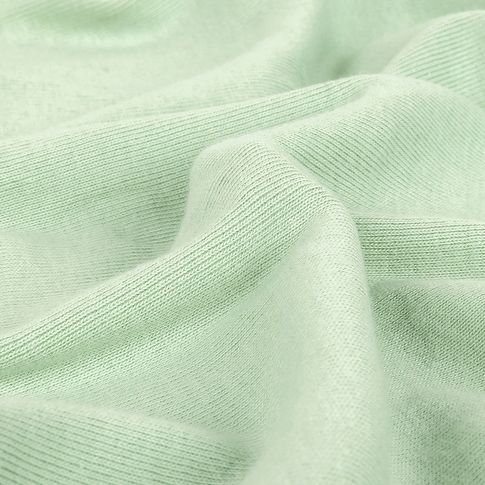 Cotton Tubular 1x1 Rib Knit - Celadon Detail
