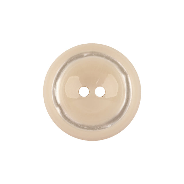 Italian White Asparagus with Translucent Rim 2-Hole Inkwell Button - 36L/23mm