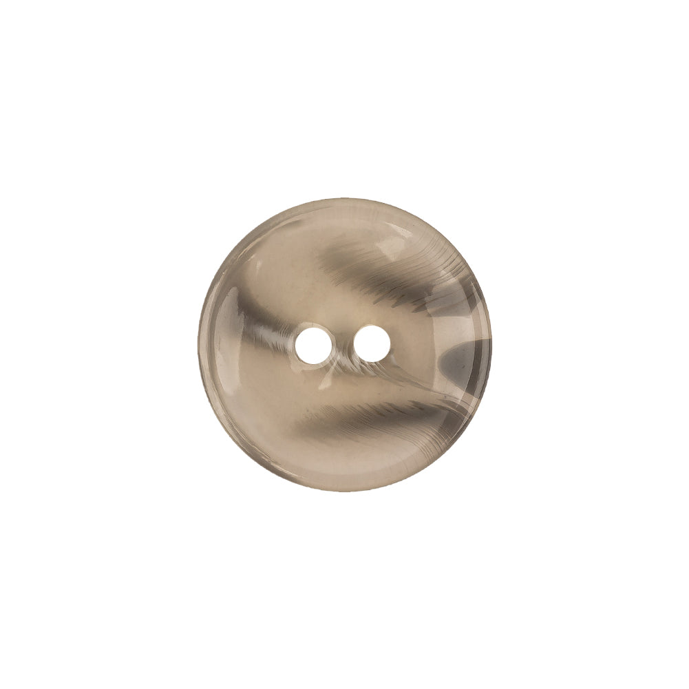 Italian Transparent and Gray Abstract Swirls Narrow Rimmed Plastic Button - 28L/18mm
