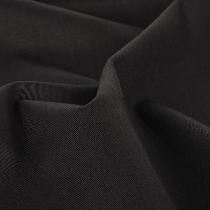 Black Stretch Cotton Twill Detail