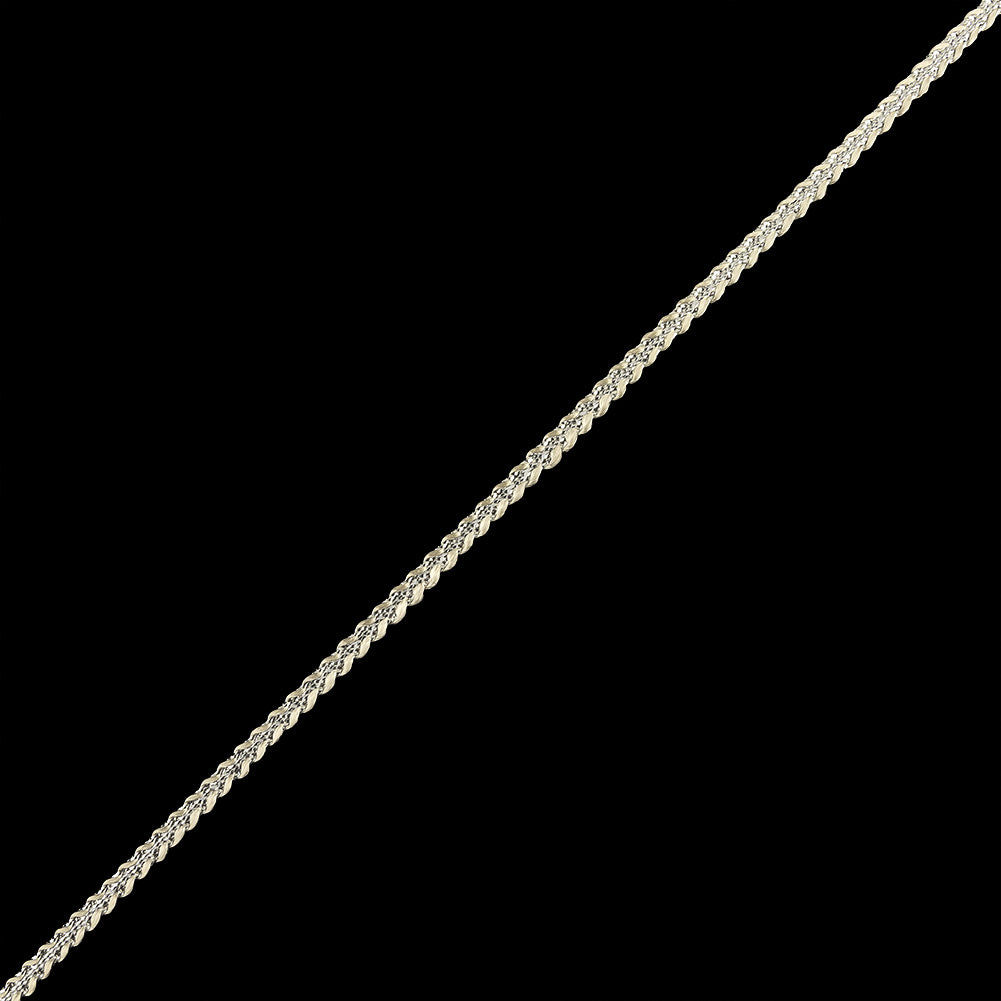 Metallic Silver and White Braided Trim - 0.1875"