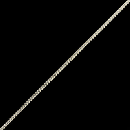 Metallic Silver and White Braided Trim - 0.1875"