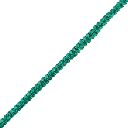 Teal Cotton Blend Braided Trim - 0.25" Detail