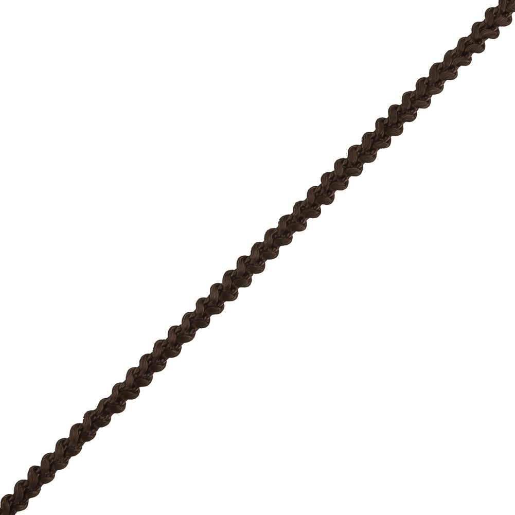 Brown Cotton Blend Braided Trim - 0.1875" Detail