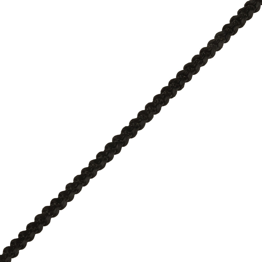 Black Braided Trimming - 0.1875" Detail