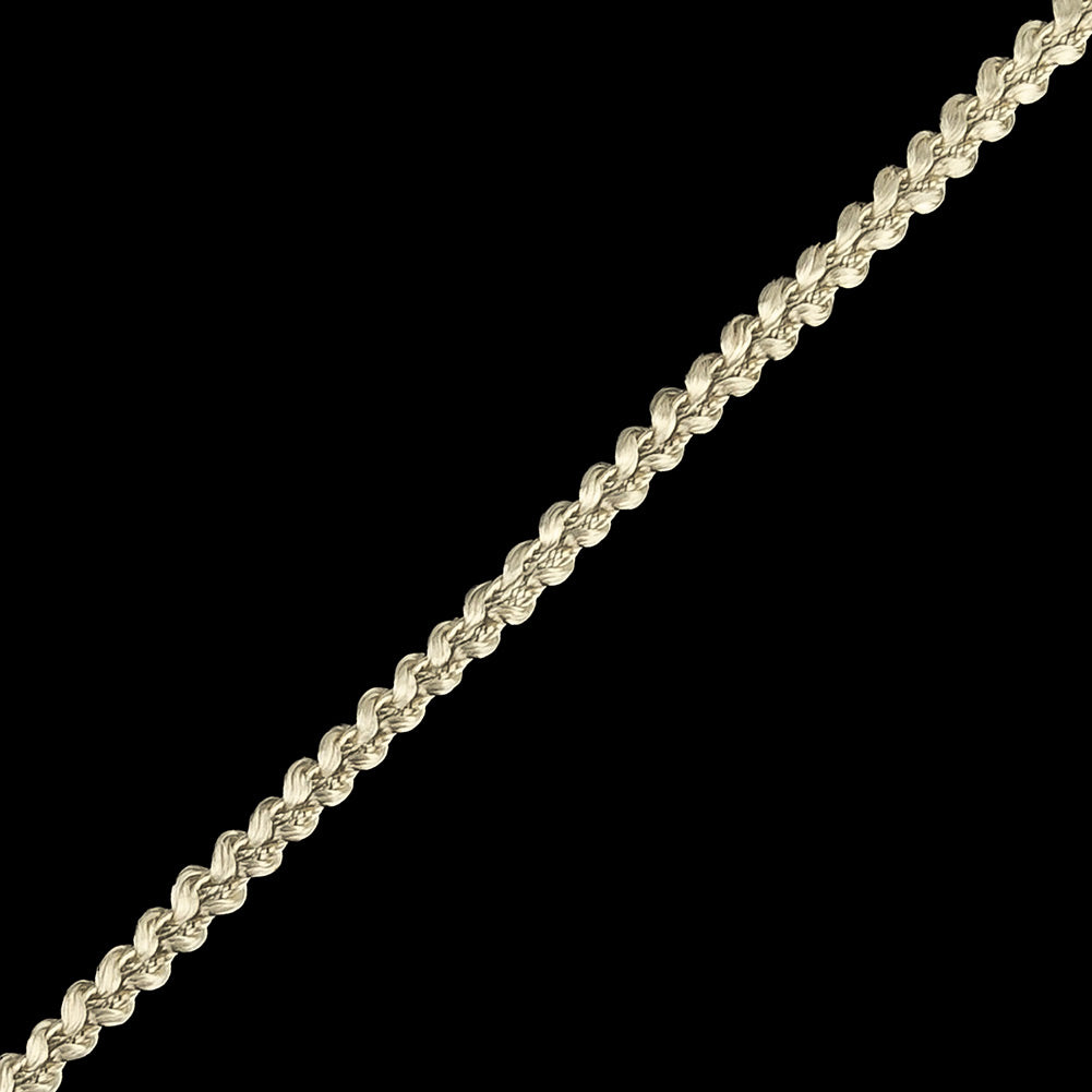 Pale Gray Cotton Blend Braided Trim - 0.1875" Detail