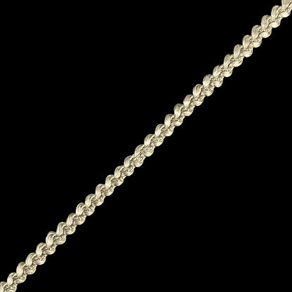 Pale Gray Cotton Blend Braided Trim - 0.1875" Detail