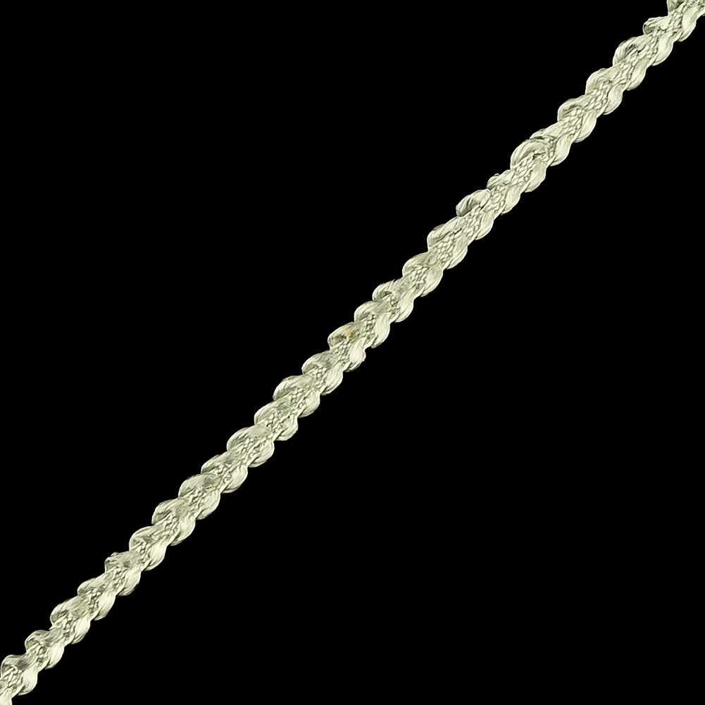 Milky Green Cotton Blend Braided Trim - 0.1875" Detail