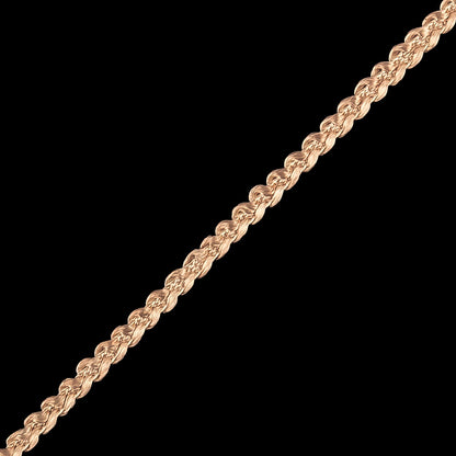 Peach Cotton Blend Braided Trim - 0.1875" Detail