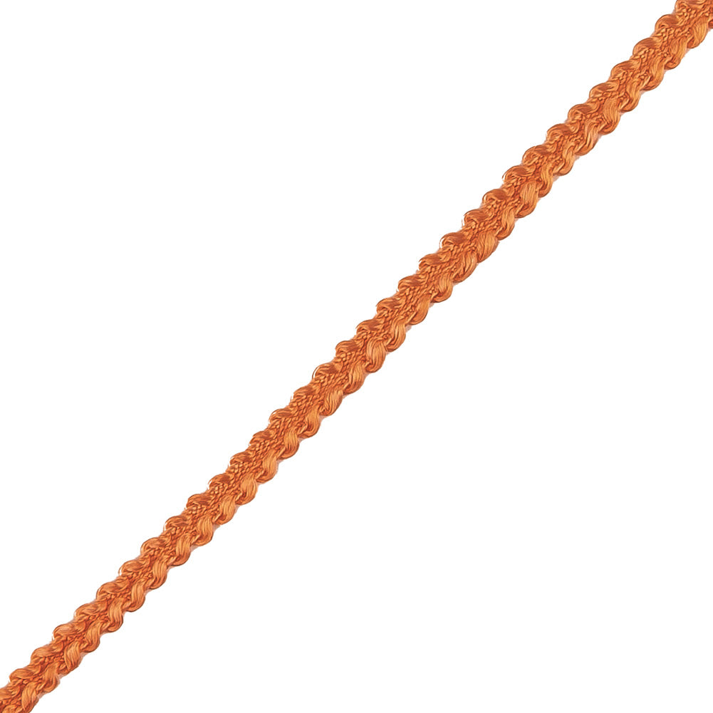 Orange Cotton Blend Braided Trim - 0.1875" Detail