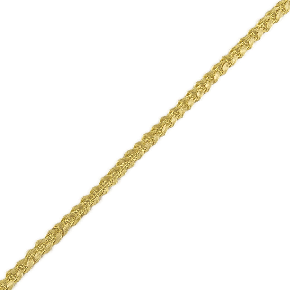 Yellow Cotton Blend Braided Trim - 0.1875" Detail